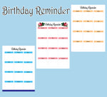 Printable Birthday Reminder, digital instant download - Printable Planners